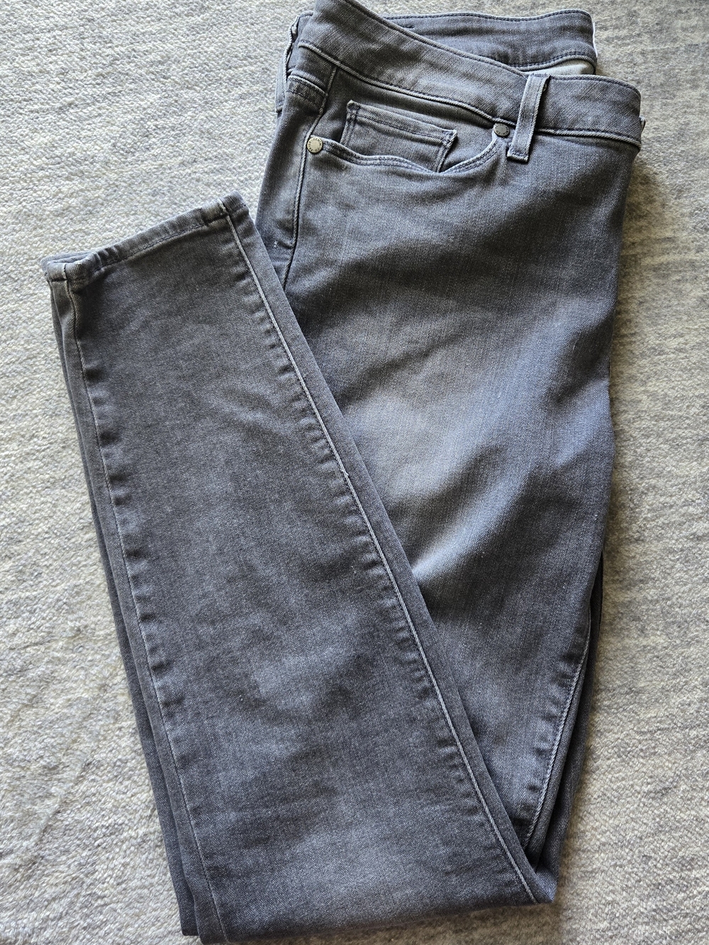 PAIGE Washed Gray Skinny Jeans, Size 31